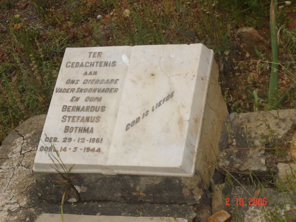 BOTHMA Bernardus Stefanus 1861-1944