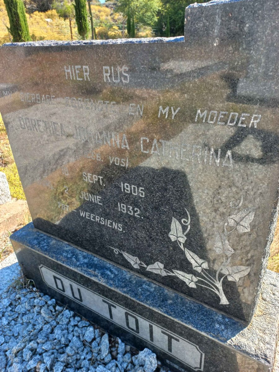 TOIT Dorethea Johanna Catherina, du nee VOS 1905-1932