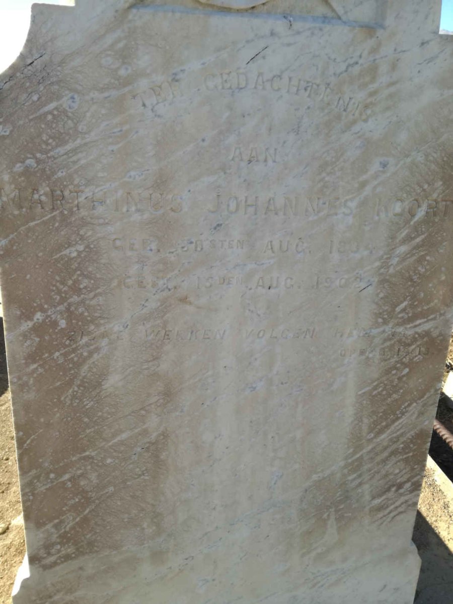 KOORTS Marthinus Johannes 1834-1902 &amp; Magdalena Carolina NEL 1833-1902