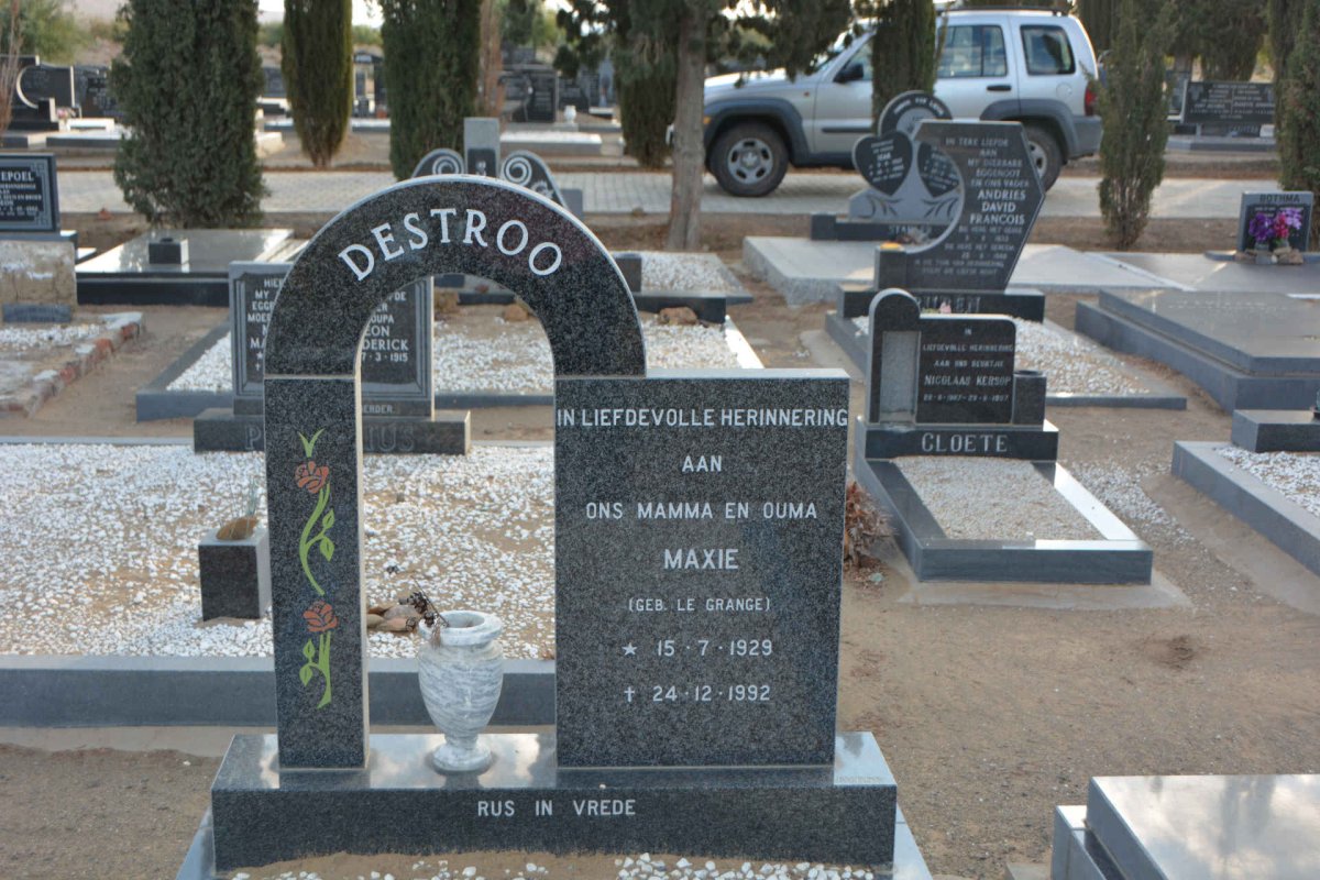 DESTROO Maxie nee LE GRANGE 1929-1992