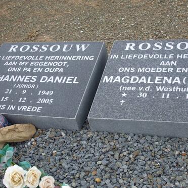 ROSSOUW Johannes Daniel 1949-2005 &amp; Magdalena V.D. WESTHUIZEN 1954-