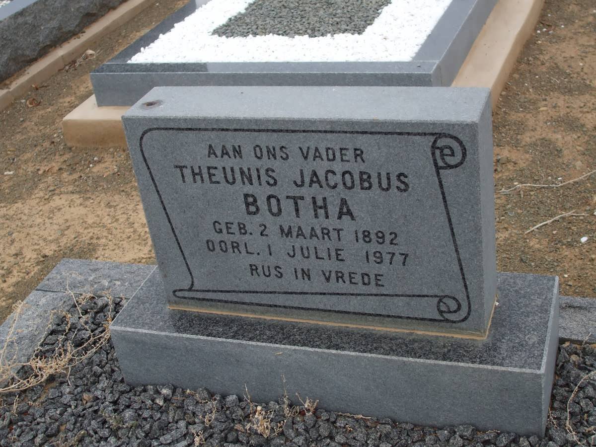 BOTHA Theunis Jacobus 1892-1977