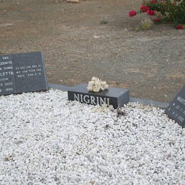 NIGRINI Lukas Marthinus 1910-1992 &amp; Anna Aletta ESTERHUIZEN 1909-1990