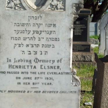 ELSNER Henrietta  -1931 