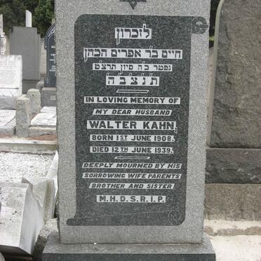 KAHN Walter 1908-1939