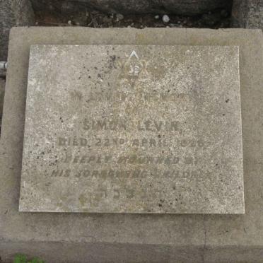 LEVIN Simon -192?