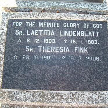 LINDENBLATT Leatitia 1903-1983 :: FINK Theresia 190?-2006