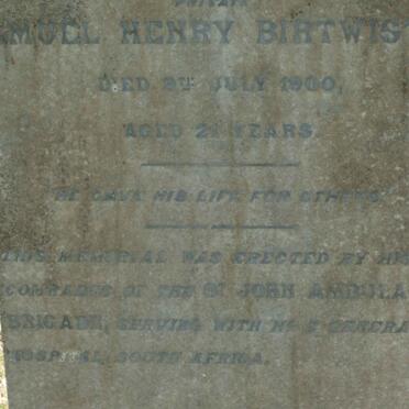 BIRTWISTLE Samuel Henry -1900