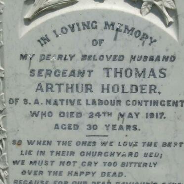 HOLDER Thomas Arthur −1917