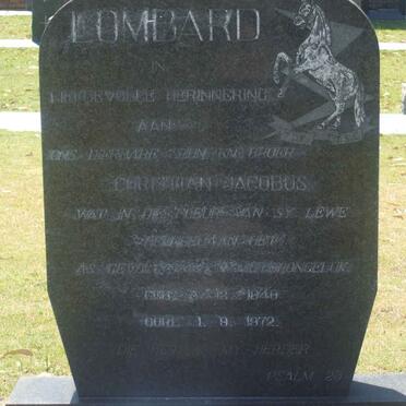LOMBARD Christian Jacobus  1940-1972