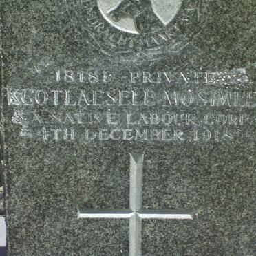 MOSIMELE Kgotlaesele −1918