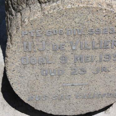 VILLIERS H.J., de -1950