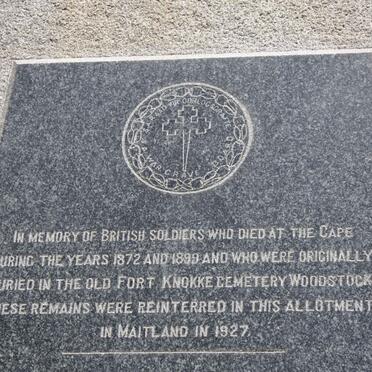 2. Monument to British soldiers who died 1872-1899 