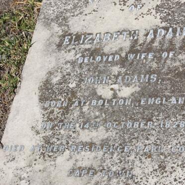 ADAMS Elizabeth 1828-1899