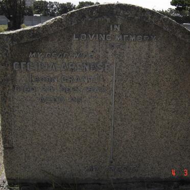 ARENDSE Cecilia nee GRANT -1945