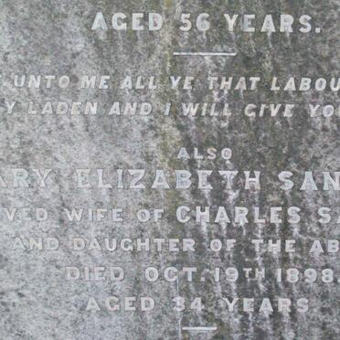 SANDWELL Mary Elizabeth -1898 