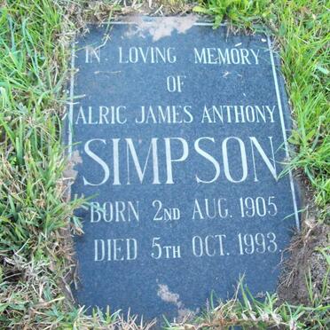 SIMPSON Alric James Anthony 1905-1993