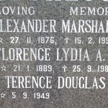 AITCHESON Alexander Marshall 1876-1958 :: AITCHESON Florence Lydia A.A. 1889-1981 :: AITCHESON Terence Douglas 1949-