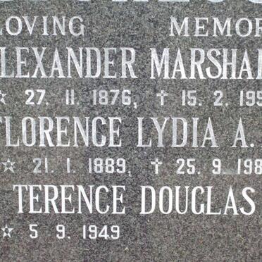 AITCHESON Alexander Marshall 1876-1958 :: AITCHESON Florence Lydia A.A. 1889-1981 :: AITCHESON Terence Douglas 1949-