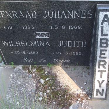ALBERTYN Coenraad Johannes 1883-1969 &amp; Wilhelmina Judith 1892-1980