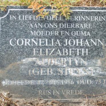 ALBERTYN Cornelia Johanna Elizabeth nee STEYN −1956