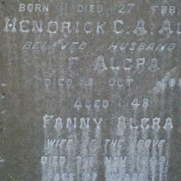ALGRA Hendrick C.A. -1908 &amp; Fanny -1949