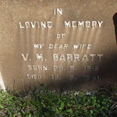BARRATT V.M. 1912-1941