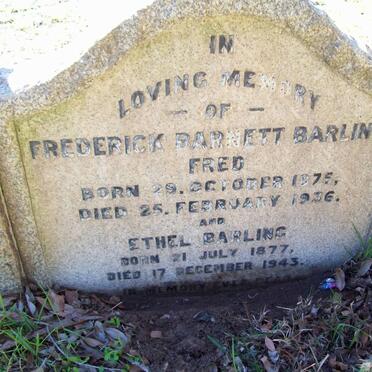 BARLIND Frederick Barnett 1875-1936 &amp; Ethel 1877-1943