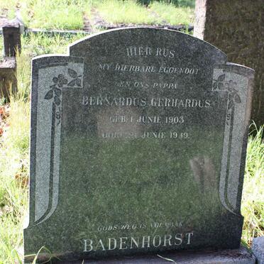 BADENHORST Bernhardus Gerhardus 1903-1949