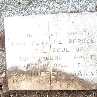BARKER Winifred 1949-1965
