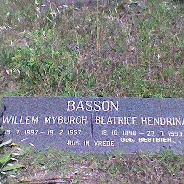BASSON Willem Myburgh 1897-1957 &amp; Beatrice Hendrina BESTBIER 1898-1993