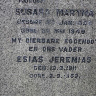BAUERMAN Susara Maryna 1896-1949 :: BAUERMAN Esias Jeremias 1911-1969