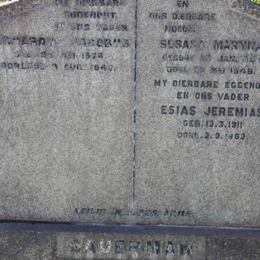 BAUERMAN Gerhardus Jacobus 1876-1947 &amp; Susara Maryna 1896-1949 :: BAUERMAN Esias Jeremias 1911-1969