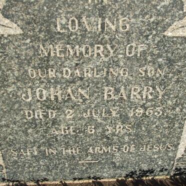 BARRY Johan -1953