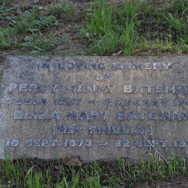 BATEMAN Percy Henry 1857-1941 &amp; Eliza Mary FINDLAY 1873-1971