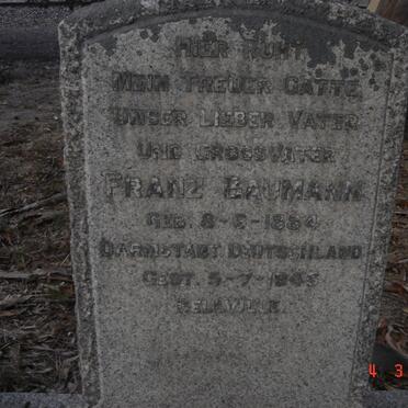 BAUMANN Franz 1884-1946