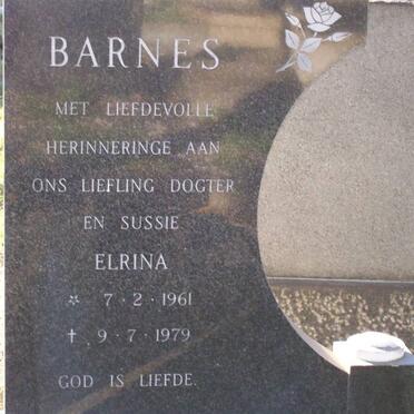 BARNES Elrina 1961-1979