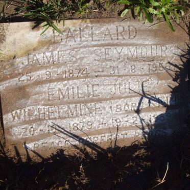BALLARD James Seymour 1874-1950  &amp; Emilie Julie Wilhelmina SEL 1879-1959