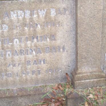 BAM ? Andrew -1913 :: BAM Wilhelmina Catharina nee BAM -1914