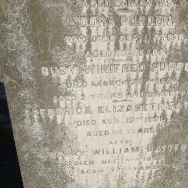 BATTEN Frederica Elizabeth -1891 :: BATTEN Henry William -1893 