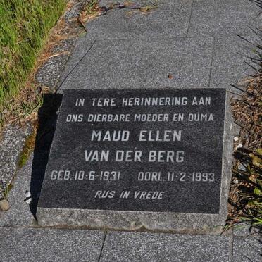 BERG Maud Ellen, van der 1931-1993