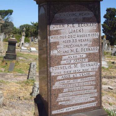 BERNARD Cornelis M. -1911 &amp; Margaretha Elizabeth ZEEDERBERG -1941 :: BERNARD John F.E. -1908