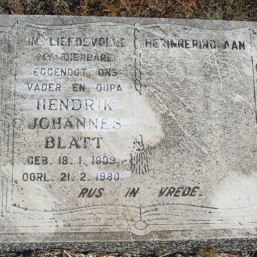 BLATT Hendrik Johannes 1909-1980