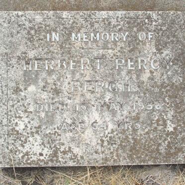 BERGH Herbert Percy -1956