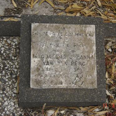 BERG Magdalena Johanna, van den nee BENADE ??-??