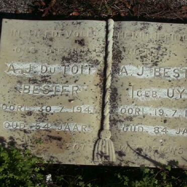 BESTER A.J. du Toit -1941 &amp; A.J. UYS -1967