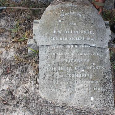 BELINFANTE J.M. 1838-1900 &amp; Elizabeth Cornelia COMBRINK 1839-1905