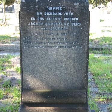 BERG Jacoba Alberta, v.d. nee JOUBERT 1883-1930