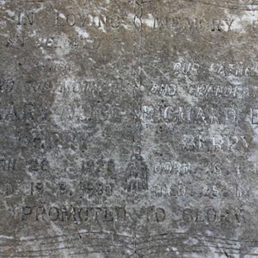 BERRY Richard Eric 1919-199? &amp; Mary Alice 192?-1980