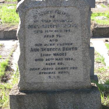 BENTO John Antonio -1941 &amp; Ann Rebecca WADE -1952
